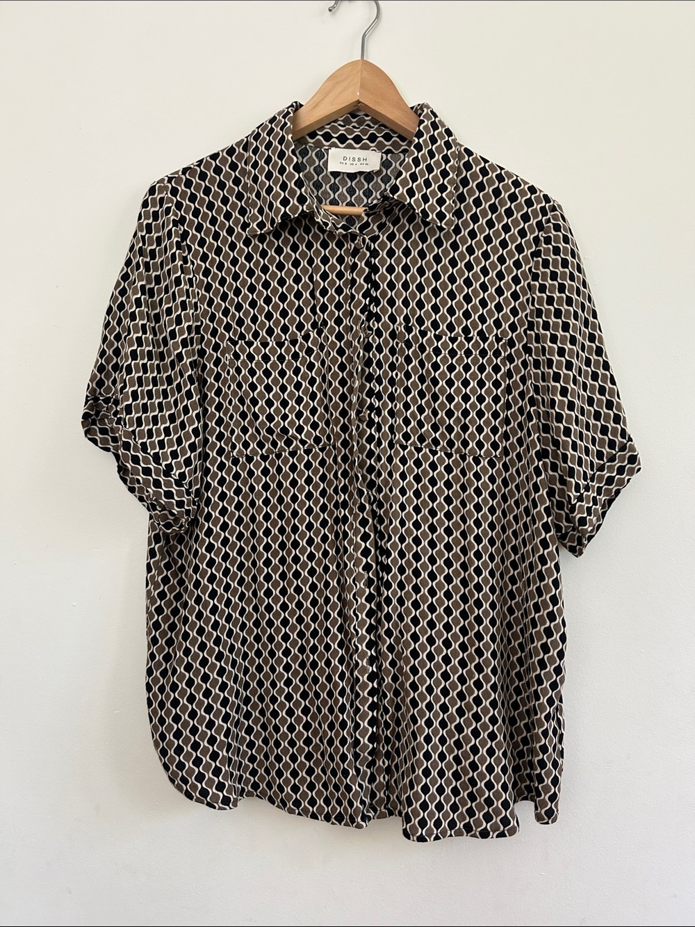 DISSH Geometric relaxed blouse LIKE NEW